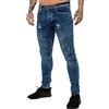 989Zé ENZO Jeans Strappato Uomo Pantaloni Stretch Skinny Fit Denim Elastico Casual EZ365 Blu 38W / 30L
