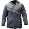 Shopoholic Fashion Pullover Foderato in Pile con Cerniera Incrociata da Uomo Felpa con Cappuccio in Lana Hippy Boho