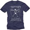 MAKAYA Maglietta Band- T-Shirt Musica Chitarra Classica Rock Uomo Blu XXXL