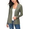 EXCHIC Donna Casuale Lunghe Maniche V Collo Aperto Fronte Maglia Cardigan (M, Lavato Oliver)