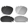 LenzReborn - Lenti polarizzate di ricambio per occhiali da sole Oakley Jawbone Vented - Altre opzioni, nero scuro + grigio argento, Taglia unica