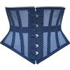 Hi-GERMANWEARS Hi-46 - Corsettiera da donna in maglia di cotone nero, blu navy, 3XS