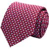 WITZROYS 100% Silk Ties for Men Handmade Neckties with Animal Printed Patterns+Gift box (Whales - Sea Blue on Red, Regular Length - 59)