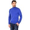 Ciabalù Dolcevita Uomo Lana e Cashmere Mezzo Collo Lupetto Sottogiacca Sottile in Lana Rasata (as6, Alpha, XX_l, Regular, Regular, Blu Cobalto, XXL)