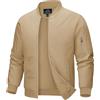 MAGCOMSEN Giacca militare da uomo da combattimento militare, da uomo, con chiusura a cerniera, XL, colore verde militare