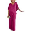 shownicer Completo Donna Elegante Tailleur in Raso 2 Pezzi Set Completi di Pantaloni da Cerimonia Due Pezzi Set Taglia Grande Abbigliamento per Business e Matrimoni D Rosa XL