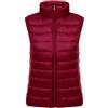 Peuignao Piumino Smanicato Donna Gilet Piumino Donna Leggero Corto Gilet Imbottito Piume Donna Corti Giubbotto Gilet Piuma Trapuntato Imbottiti Donna Oversize Giacca Piumini Senza Maniche Donna Inverno Rosso S