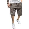 YAOHUOLE Pantaloni Corti da Uomo in Tessuto di Lino Comodi Pantaloni in Tessuto