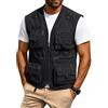 Oanviso Gilet Smanicato Uomo Estivo Leggero Sportivo Multitasche da Lavoro Traspirante All'aperto Pesca Viaggio Giubbotto Senza Maniche Cronista Caccia Fotografi Safari B Nero 3XL