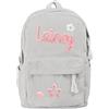 Nergaebe Zaino Personalizzato per Bambini - Zaino in Velluto a Coste con Nome Ricamato, Zainos Scolastico in Corda di Cotone, Regalo per Bambine/Bambini - Ideale per la Scuola