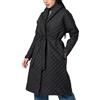 ORANDESIGNE Cappotto Donna Piumino Giacca Calda Cappotti Lungo Elegante Piumino Invernale Giubbotto Lungo con Cintura B Nero L