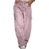 nicticsi Pantaloni da Donna con Brillanti a Gamba Larga alla Moda Y2K Jeans con Tasche Casual Baggy Pantalone Paillettes Dritto Pants in Denim Vintage