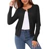 Newshows Donna Leggero Manica Lunga Cardigan Classico Collo Rotondo Cappotto Casual Maglia con Bottoni