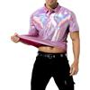 Casey Kevin Metallica T Shirt Camicia Uomo Anni 70 Abbigliamento da Discoteca Party Shirt Giacca Paillettes