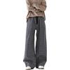 Skateboard Frog Y2K Pantaloni Baggy Donna Harajuku Streetwear Scozzese Hip Hop Ampi Vita Elasticà Bottoni Color Block Stile retrò