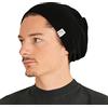 CHARM Beanie Uomo e Donna in 100% Cotone Organico, Elegante Cuffia Chirurgica & Chemio Unisex, Cappello Uomo per Pelle Sensibile Invernale Ed Estivo Nero E Grigio Scuro