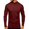 Oanviso Maglia Uomo Manica Lunga Invernale Termica a Collo Alto Elasticizzato Maglietta sotto Maglione Basic Caldo Maglioncino Sottogiacca Lupetto a Bordeaux S