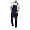 Generico 2024 Salopette da Uomo Jeans in Denim Casual Taglie Forti Cotone Pantaloni Strappati Tinta Unita Slim Fit Con Tasche Moda Multi Tasche Jumpsuit da Lavoro Con Bretelle