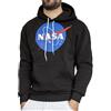 Cuba10 NASA - Felpa in Cotone Felpato con Cappuccio, Tasca Frontale a Marsupio, Felpa della Tuta Uomo in Caldo Cotone, Sportiva, Casa, Palestra, Jogging, Tempo Libero NF02C (Nero/XXL)