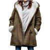 KHIRVWL Giacca Invernale da Donna con Cerniera Foderata in Pile Giacca Calda a Maniche Lunghe Giacca Calda con Tasche Cotone Plus Pile Manica Lunga Patchwork Donna Offerte Lampo del Giorno