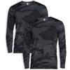 LAPASA Pacco da 2 o 1 Maglia Termica Peso Uomo Maniche Lunghe Canottiera Strato Base - Invernale Sport Allaperto Escursionismo Sci Snowboard Grigio Camo (Pacco da 2) M