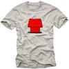 MAKAYA Maglietta Dog - T-Shirt con Stampa Cane Swag Hipster Uomo Grigio Melange XXL