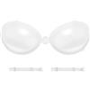 Nimiah Reggiseno adesivo in silicone, push-up, invisibile, riutilizzabile, per abiti da sposa, top senza schienale