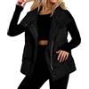Fulidngzg Piumino Donna Invernale 100 Grammi in D'Oca Senza Maniche con Collo Revers Gilet Leggero Trapuntato Sportivo Piumini Smanicato Elegante Casual Giacca Primaverile Imbottito per Case Sportiva,Nero,M
