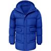 heekpek Giubbotto Invernale Uomo Cappotto con Cappuccio Idrorepellente Lungo Giacca Imbottito in cotone Giacconi Invernali Parka da Sci Snowboard Trekking, Blu, XL
