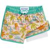 MaaMgic Costume da bagno per bambini, ad asciugatura rapida, pantaloncini corti da nuoto per piccoli, pantaloncini da bagno 2 in 1 con compressione, tasche con coulisse regolabile, Giallo albicocca, 8