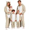 Fulidngzg Pigiama Intero Famiglia Natale in Flanella Caldo con Cappuccio e Orecchie a Gatto Tuta Intera Invernale Casa Pigiami Natalizi Coppia Fidanzati Divertente Coordinati Carnevale per Tutta La Famiglia