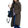 Peuignao Giacca Pile Donna Teddy Cappotto Lungo Donna Giacca Termica Felpata Sherpa Donna Fleece Jacket Invernale Giubbotto Peloso Felpato Giacche Pile Felpate Teddy Donna Giacca Orsetto Pelosa Donna Grigio M