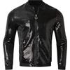 Generico Giacca Bomber Leggera con Paillettes Uomo, Collo Alto & Design Lucido, Ideale per Feste & Occasioni Festive, Taglie M, L, XL, XXL, XXXL, XXXXL, XXXXXL