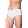 marcLuis - Slip Realizzato in soffice Cotone Mercerizzato a Vita Alta, Confezione da 6 Pezzi, Colore: Bianco, Taglia M
