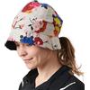 CHARM Cappello Tesa Larga da Sole Donna A Secchiello, Copricapo Chemioterapia Donna Pieghevole, Berretto Cotone Organico Fiore Grigio