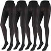 Franzoni Collant Microfibra 50 Denari, Collant Donna, Calze Coprenti a Tinta Unita, Calze Basic - Made in Italy - 4 Paia (Fumo, 5)