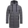 Generic Giacca da uomo con cappuccio imbottita lunga Puffer invernale - Giacca lunga da uomo invernale con fodera interna - Giacca da uomo impermeabile in tinta unita da uomo in Softshell con cappuccio