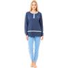 o-day De Fonseca Pigiama Donna Invernale Caldo Cotone 100% Set Lungo con Pantalone Comodo Due Pezzi Homewear Inverno