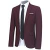 Allthemen Blazer da Uomo Slim Fit Formale Giacca da Abito One Button Monopetto Casual Tuxedo Suit Giacche Smart Blazer