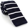 Michelsons of London Skinny Stripe Silk Knitted Tie
