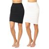 Merry Style Sottogonna Donna MS10-204(2Pack-Nero/Ecru, S)