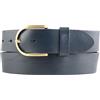 BELTINGER Cintura da donna in pelle bovina pieno fiore 4 cm | cintura per jeans per donna 40mm | cintura interamente in pelle con color oro fibbia per cintura