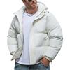 Oanviso Giubbotto Trapuntato Leggero Uomo Invernale Con Cappuccio Imbottito Bomber Trapuntino Giacca Piumino Parka Caldo Morbido Giacchetto Antivento Giubbino Puffer Jacket Bianco M