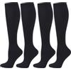 Zingso Calze a compressione per donne e uomini, 2/3/4/6 paia da 20-25 mmHg, calze a compressione per sport, atletica, edema, diabetici, vene varicose, viaggi, gravidanza, allattamento