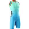 VOXCAUTQ Tuta Triathlon Uomo Senza Maniche con Fondello Sottile e 3 Tasche
