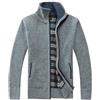 ORANDESIGNE Uomo Cardigan Felpa Cappotto Lana Tops con Cerniera Lavorato a Maglia Maglione Stand Colletto con 2 Tasche Caldo Maniche Lunghe Calda Casual Cappotti A Grigio L