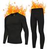 AMZSPORT Set Intimo Termico Uomo Nero, Ideale per Sci e Ciclismo, Asciugatura Rapida e Compressione, Base Layer di Biancheria Intima per Palestra e attività Outdoor, Nero XXL