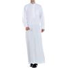 Musuly Caftano Uomo - Abito Musulmano Thobe Djellaba Kami (Bianco, XXL)
