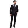 VEQUÈ Abito Uomo Matrimonio Primavera Estate Vestito Completo Cerimonia Elegante VEQUE (IT, Numero, 50, Regular, Regular, Nero)