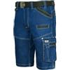 ART.MAS COLEMANN Pantaloncini da lavoro da uomo Jeans - Pantaloni corti da lavoro fino al ginocchio, 12 tasche, stretch 265 g/m², robusti pantaloncini per lavoro e tempo libero, Blu, XXL
